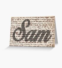 Sam quotes Greeting Card