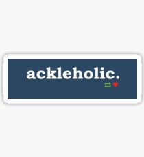 Tumblr-Themed Ackleholic Tee Sticker