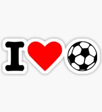 Pegatina Me encanta el balón de fútbol
