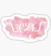 Pegatina Shrug Emoticon - acuarela