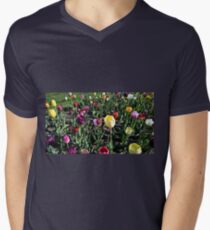 Spring Variety Tulips in Sunset Men's V-Neck T-Shirt