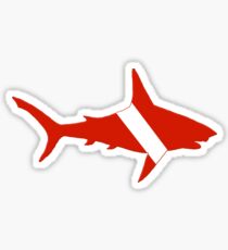 Shark Scuba Diver Silhouette Sticker