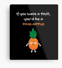 Pineapple Shirt If You Were A Fruit You'd Be A Pineapple Gift Tee Metallbild