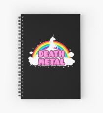 Cuaderno de espiral DEATH METAL! (Divertido unicornio / Rainbow Mosh Parodia Diseño)