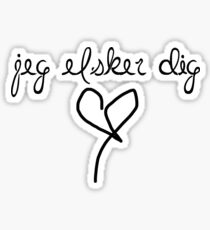 I love you - Danish Sticker