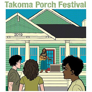 Artwork thumbnail, Takoma Porch Festival T-Shirt by PlanetNine