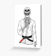 Jiu Jitsu Skelett Grußkarte