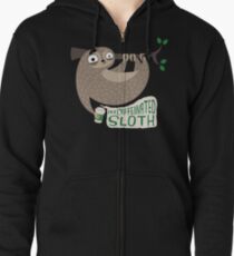 Caffeinated Sloth Zipped Hoodie