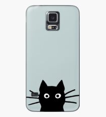 Gesicht der schwarzen Katze Hülle & Klebefolie für Samsung Galaxy