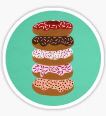 Pegatina Donuts amontonados en menta