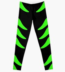 Animal Print Neon Green And Black Pattern Leggings