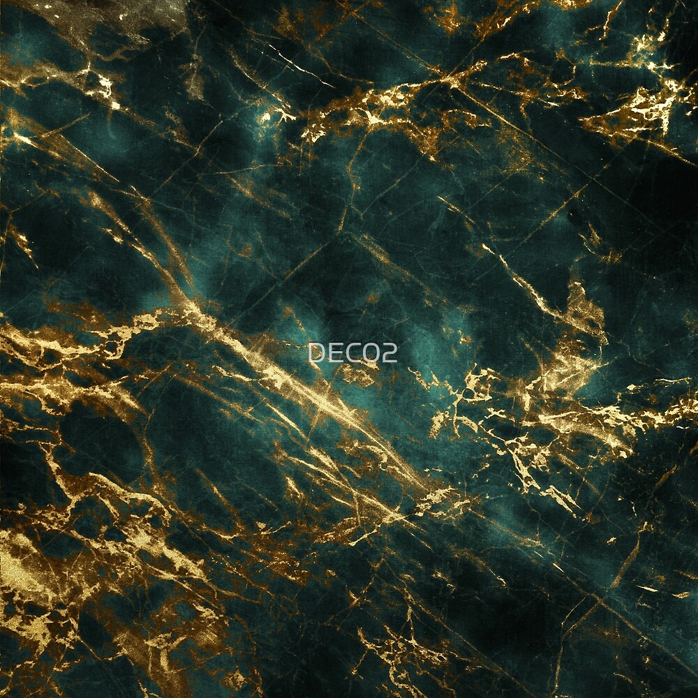 "Lavish Velvet Green Marble With Ornate Gold Veins" by DEC02 | Redbubble