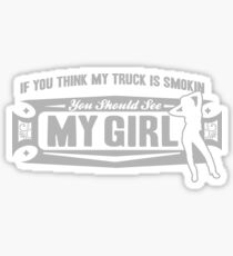Pegatina Mi camión es Smokin, ¡así que es mi niña!