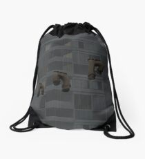Flying trousers in the rain Drawstring Bag
