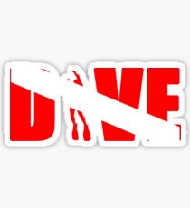 DIVE with scuba diver Sticker