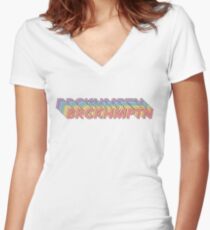 Brockhampton Tailliertes T-Shirt mit V-Ausschnitt