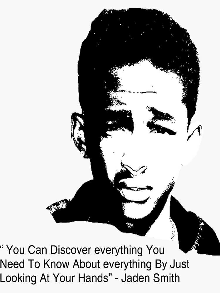 "Jaden Smith quote #1" Sticker by dav956able | Redbubble