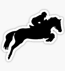 Horse Jumper Design in Black Sticker