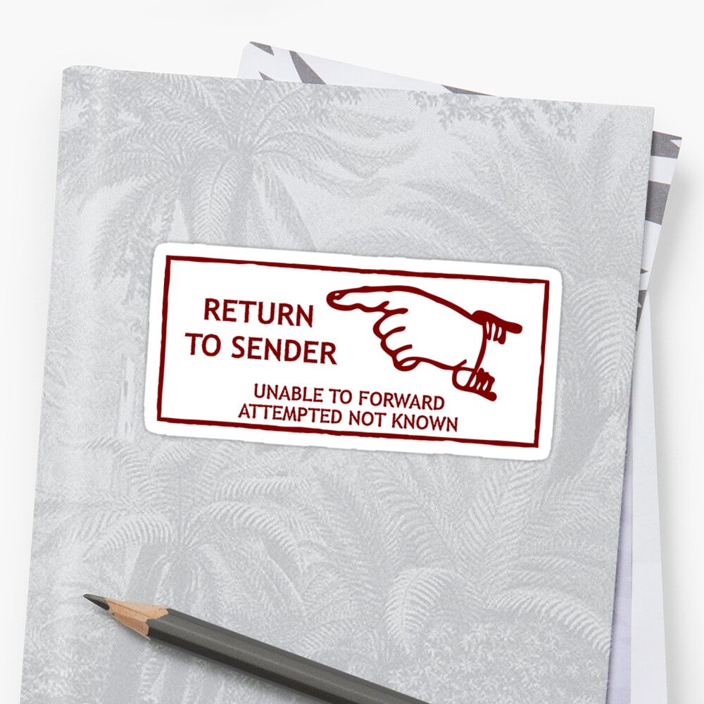 “Postage Stamp. Return to Sender” Stickers by green52 | Redbubble