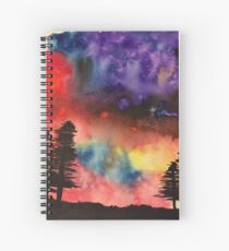 Trees in dark Spiral Notebook