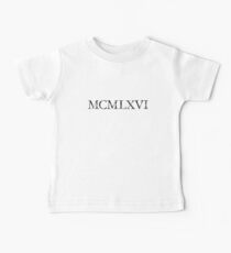 MCMLXVI Roman 1966 Vintage Birthday Year Baby Tee