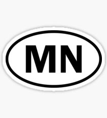 Minnesota – MN – oval sticker and more Sticker