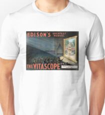Edisons greatest marvel The Vitascope Restored Vintage Poster Unisex T-Shirt