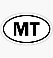 Montana - MT - ovaler Aufkleber und mehr Sticker