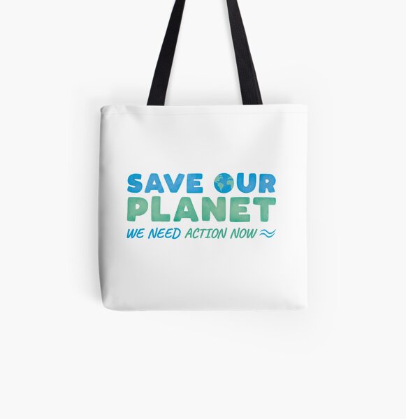 Save Our Planet All Over Print Tote Bag