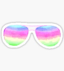 Regenbogen Aviator Sonnenbrille in Aquarell - Trendy / Sommer / Hipster Style Sticker