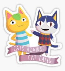 Pegatina Gatos cruzando animales contra las llamadas de gato