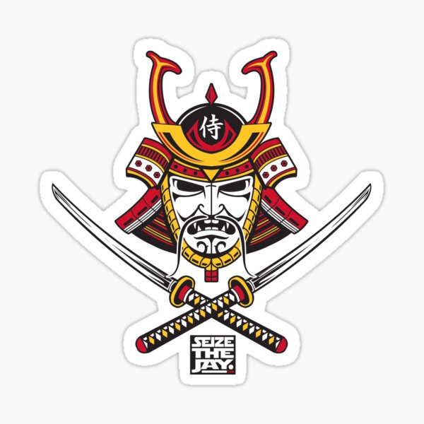 Samurai Mask Stickers | Redbubble