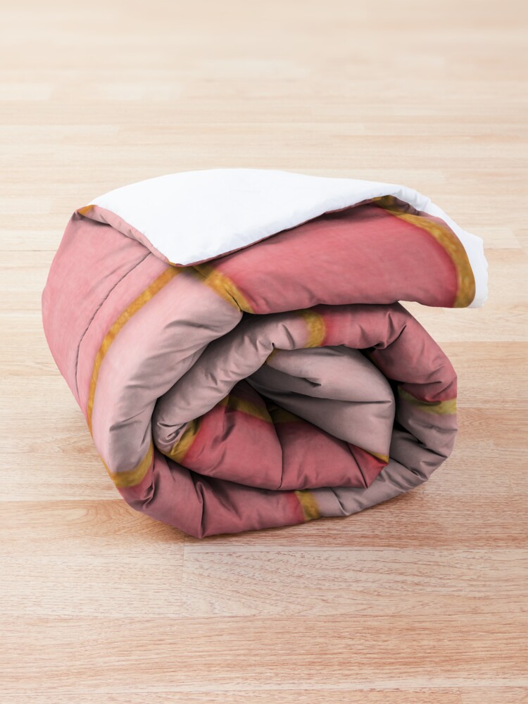 Alternate view of Gold and Rose Blush Pink Bricks Comforter
