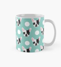 French Bulldog pattern polka dogs dog head funny dog meme cute gift for a dog lover frenchie owner Mug