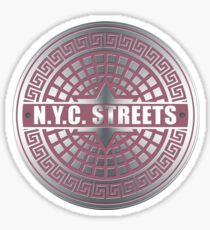 Pegatina Manhole Covers NYC Pink