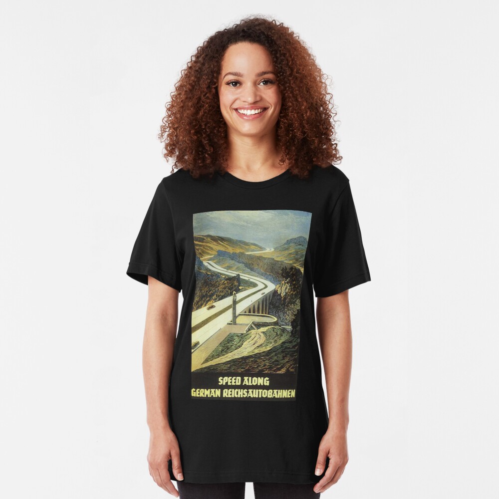 Reichsautobahnen, 1939 Tourist Ad Slim Fit T-Shirt