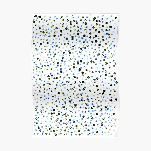 peacock polka dots Poster