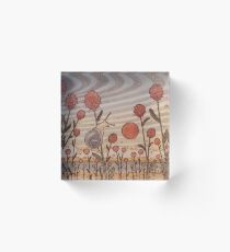 Snail in the Flowers Acrylic Block