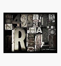 Custom Letterpress Photographic Print