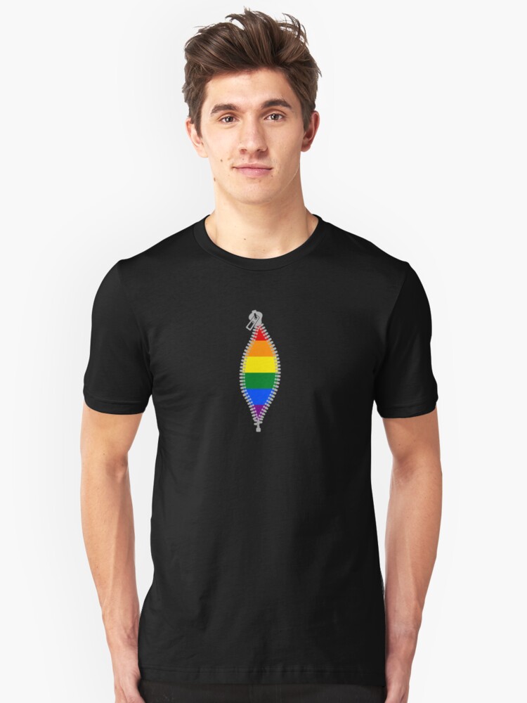 Alternate view of shy gay hiding inside Slim Fit T-Shirt
