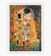 Gustav Klimt - Der Kuss Transparenter Sticker
