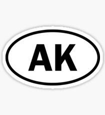Alaska - AK - oval sticker Sticker