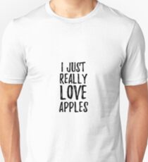 Camiseta ajustada Apples Lover Gift Food Addict I Just Really Love Apples