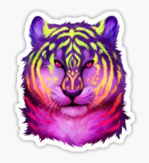Pegatina Tigre fluorescente
