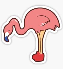 Flamingo with red boot Sticker