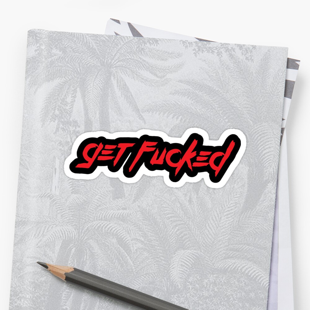 Get Fucked Jdm Redblack Sticker By Mikekunak Redbubble 