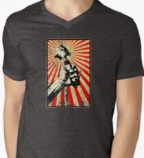 Coffee Revolution! Distressed Men's V-Neck T-Shirt