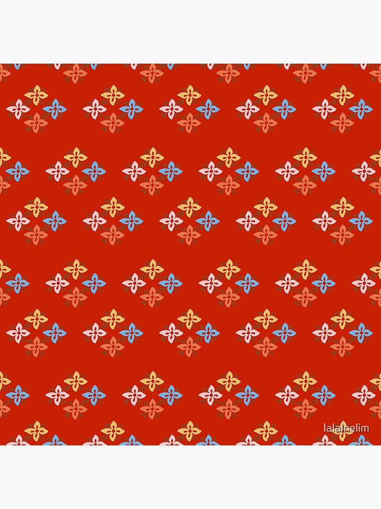 Las Flores - Red 02 (Patterns Please) by lalainelim