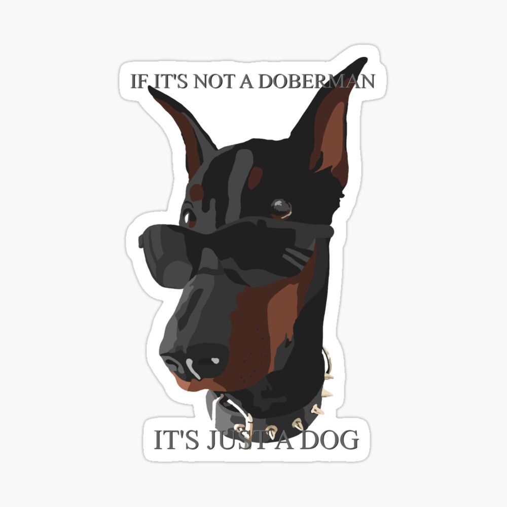 IF IT/'S NOT A DOBERMAN IT/'S JUST A DOG 4/" STICKER