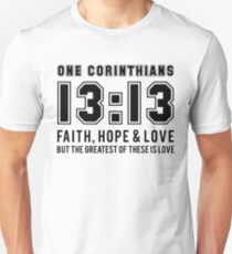 1 Corinthians 13:13 Faith, Hope, Love v2 Slim Fit T-Shirt